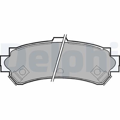 Delphi Bremsbelagsatz, Scheibenbremse [Hersteller-Nr. LP1012] für Nissan