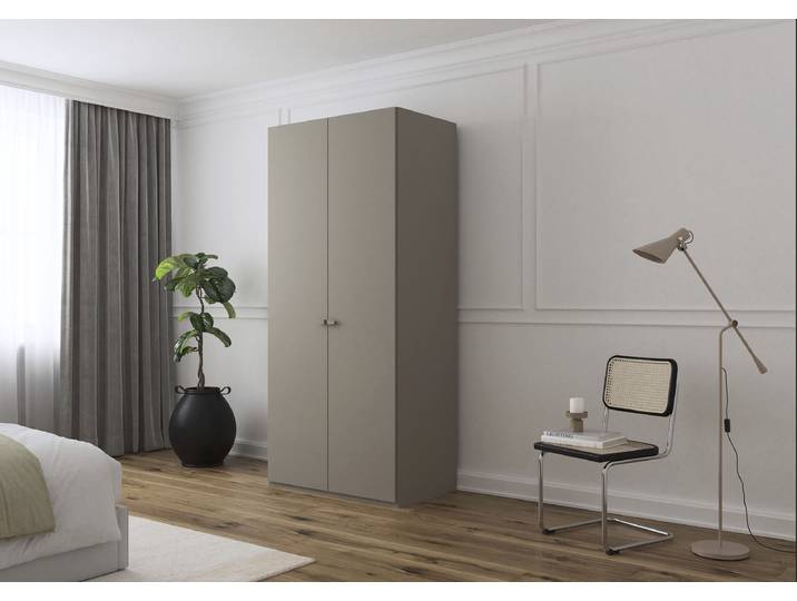 Drehtürenschrank Liora 101cm Braun/Cappuccino Classic