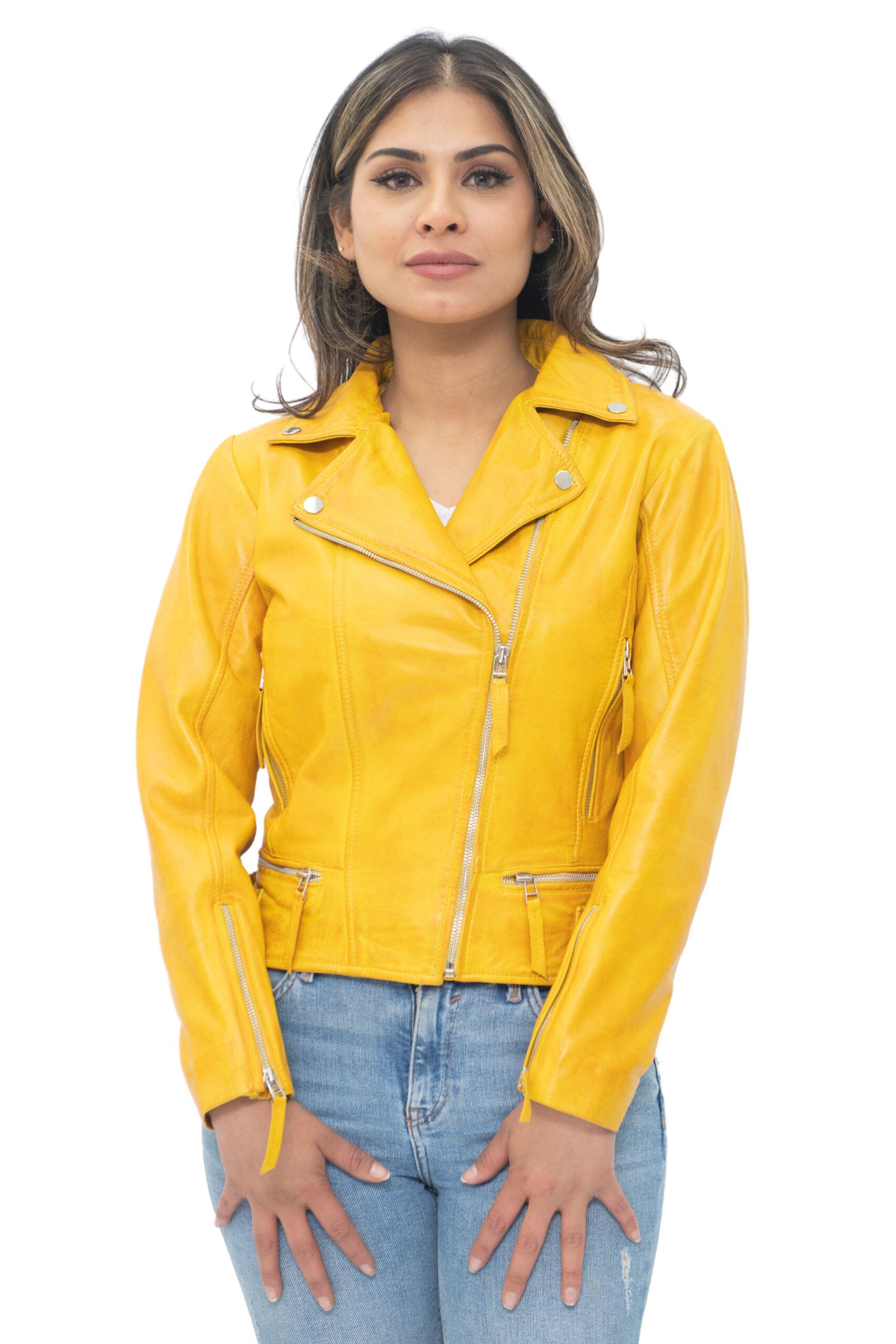 Damen-Bikerjacke aus Leder – Stockholm