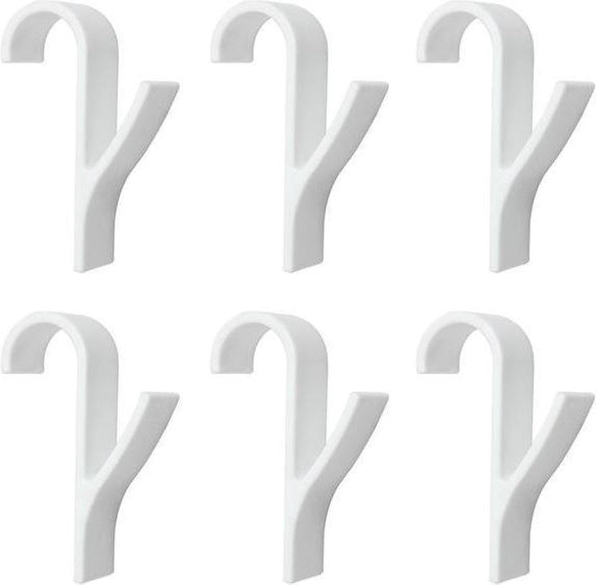 Set van 4 handdoekhaken voor radiator of verwarming - Wit