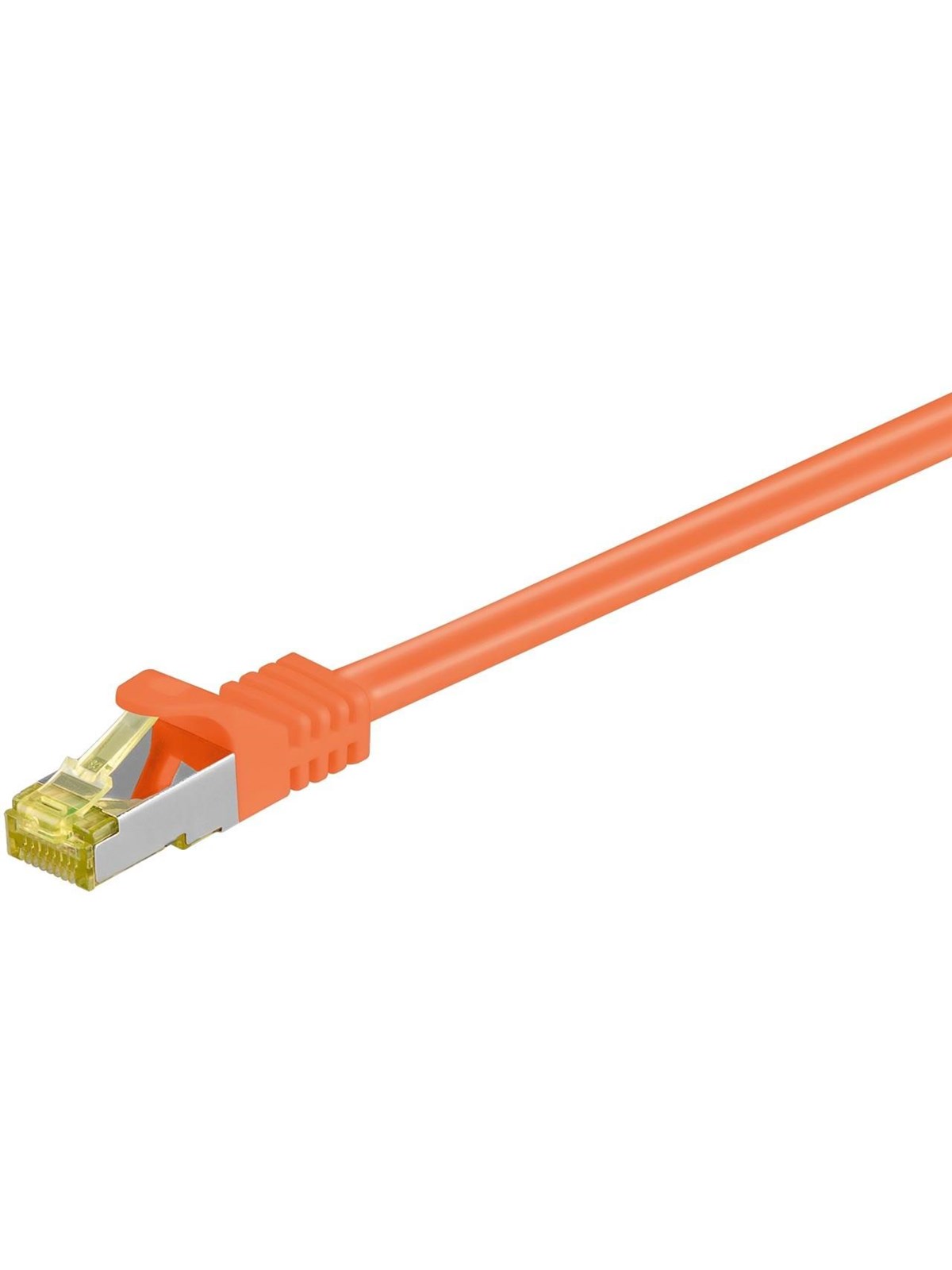 Pro RJ45 patch cord CAT 6A S/FTP (PiMF) 500 MHz with CAT 7 raw cable orange - Orange - 7.5m