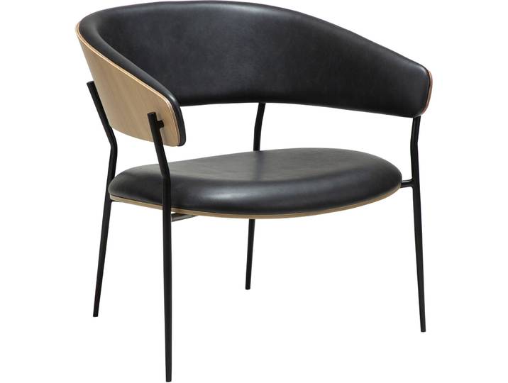 DAN-FORM Moderner Sessel Crib Kunstleder schwarz B 75 cm T 70.5 cm H 75 cm - Sessel