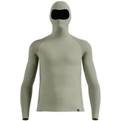 Odlo, Herren, Funktionsshirt, Seamless Performance Wool Funktionsshirt mit Gesichtsschutz (S), Schwarz, S