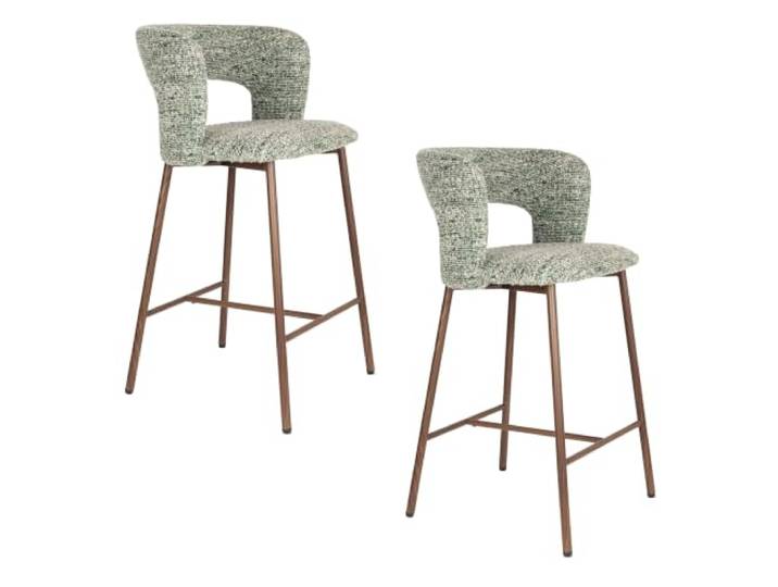 Housecraft living Chelsea Counter Hocker Grün - 2 er Set