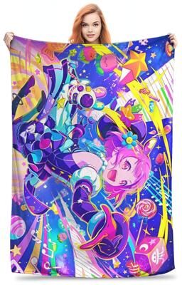 Shop Station Project Sekai Yoisaki Kanade Anime Throw Blanket Super Soft Flannel Blanket For Bed, Sofa & Travel c 30x40in