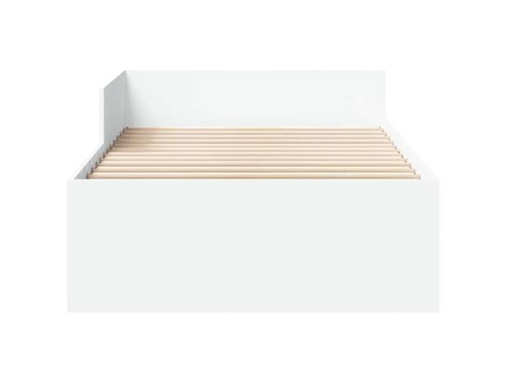 Cadre de lit blanc 100x200 cm bois d'ingénierie_2 ans garantie_99426