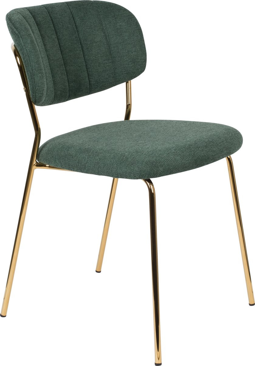 AnLi Style Joliien eetkamerstoel goud/donkergroen