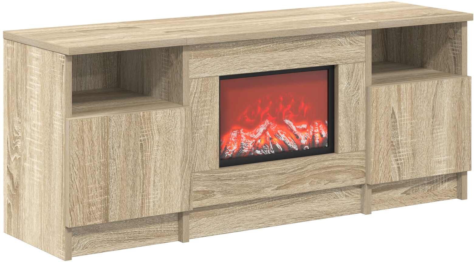 vidaXL Cheminée électrique Sonoma 98 x 28,5 x 40,5 cm
