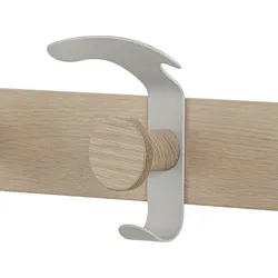 Avail Haken für Garderobenleiste grau