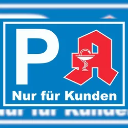 HB-Druck Apotheken Parkplatz Schild nur für Kunden A6 Rückseite selbstklebend