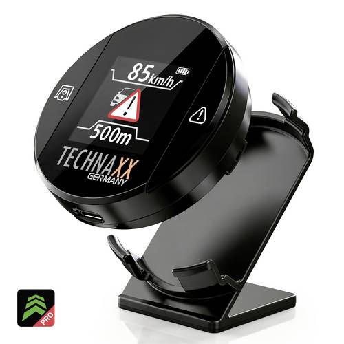Technaxx Straßenverkehrswarner 5429 Secure Drive PRO TX-388 Verkehrsalarm (Ø x H) 52mm x 14mm
