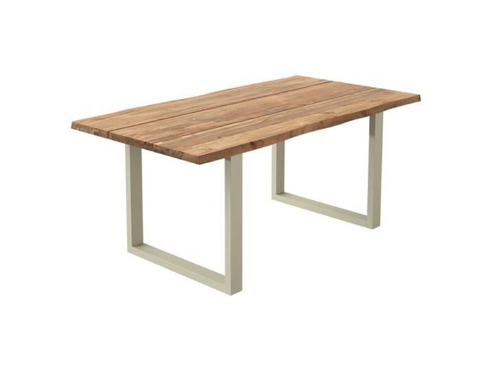 OUTLIV. Negara Gartentisch 180x90cm Edelstahl/Teak recycelt Baumkante Sand