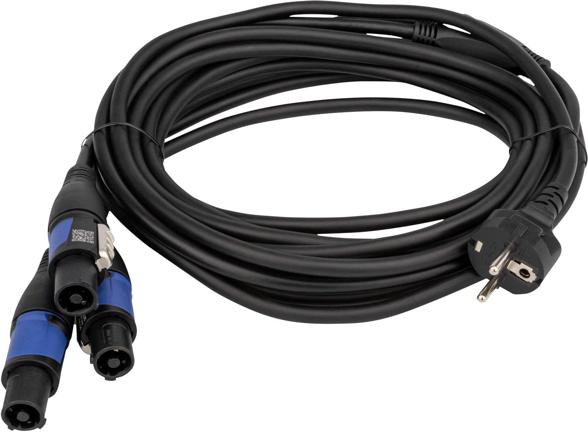 DAP Audio Schuko-Auf-Neutrik-Powercon-Splitter, 3-Fach, 5 M