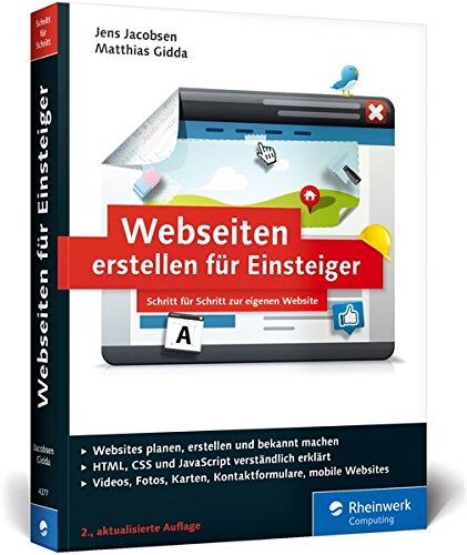 Jens Jacobsen - Webseiten erstellen für Einsteiger: Schritt für Schritt zur eigenen Website - Preis vom 09.10.2026 07:28:09 h