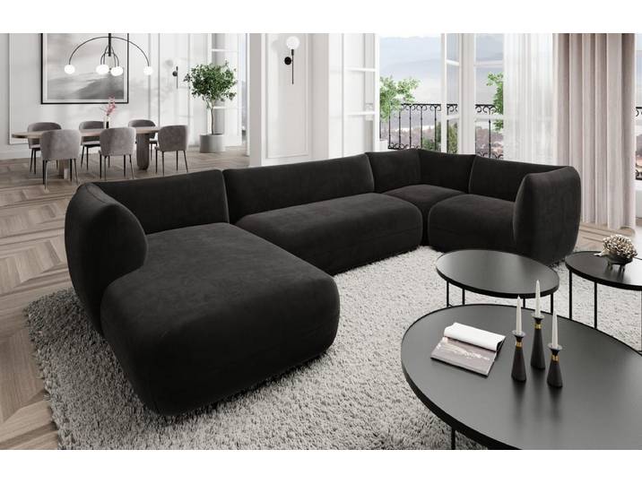 Stoff Wohnlandschaft Madrid U-Form