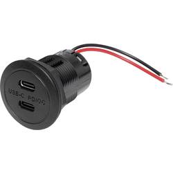 ProCar Power USB-C Doppelsteckdose PD/QC EV ohne LED max 2x 30 Watt Belastbarkeit Strom max.=3 A 12 oder 24 V/DC 67371050