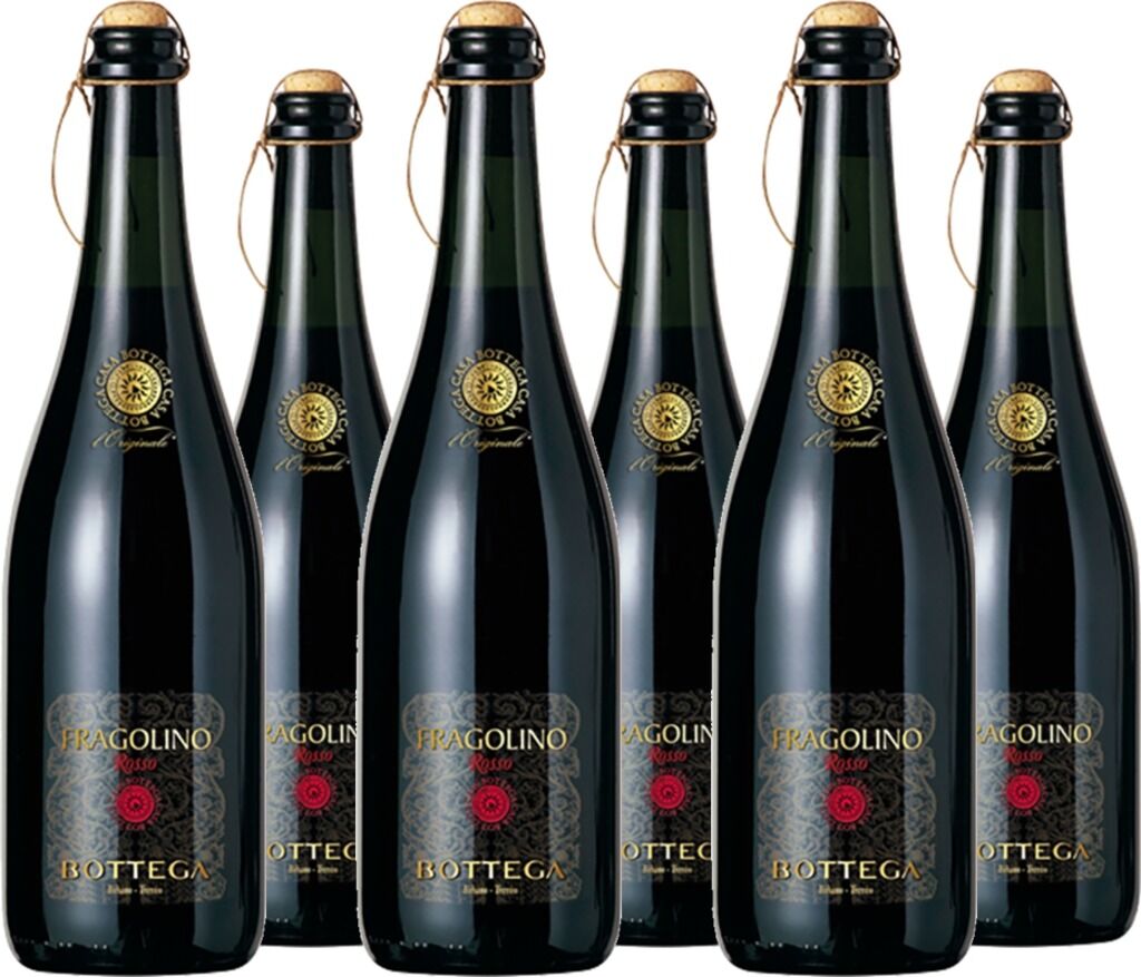 6er Vorteilspaket Fragolino Rosso Frizzante Bottega  Bottega