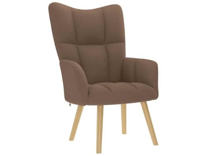 NLQMSU Relaxsessel, braun, Polyestergewebe, mit Rahmen aus Holz und Metall Gepolsterte Sitzfläche, bequeme Armlehnen, Verwendung im Wohn- oder Esszimmer, stabiles Design