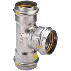 Viega, Rohrverbindungstechnik, Sanpress Inox G-T-Stück, d1 15, d2 15, d3 15 Stahl nichtrostend Modell 0218 (T-Verbindung)