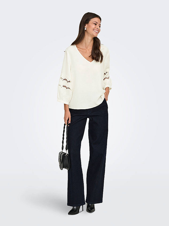 JDY Bluse "Hannah" in Creme - M