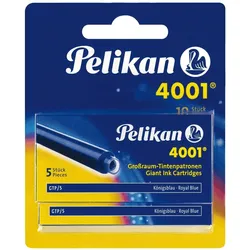 Pelikan, Ersatzpatronen + Tintenfass, Tintenpatrone (Blau, 10 Stk.)