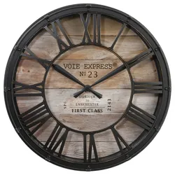 WellHome - Vintage-Uhr im Retro-Stil, Ø 37 x 8 cm