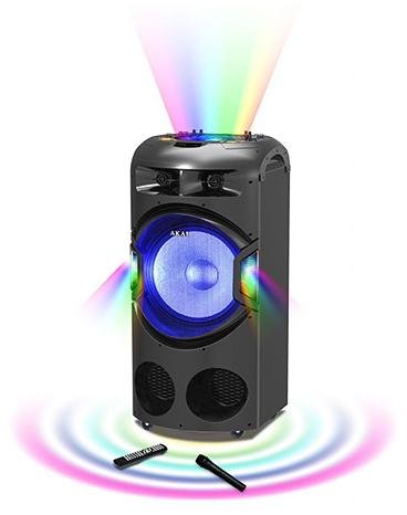 Akai DJ-BY4L, 2-Wege, 120 W, Schwarz, LED, AC, Akku, Gleichstrom, 12 V