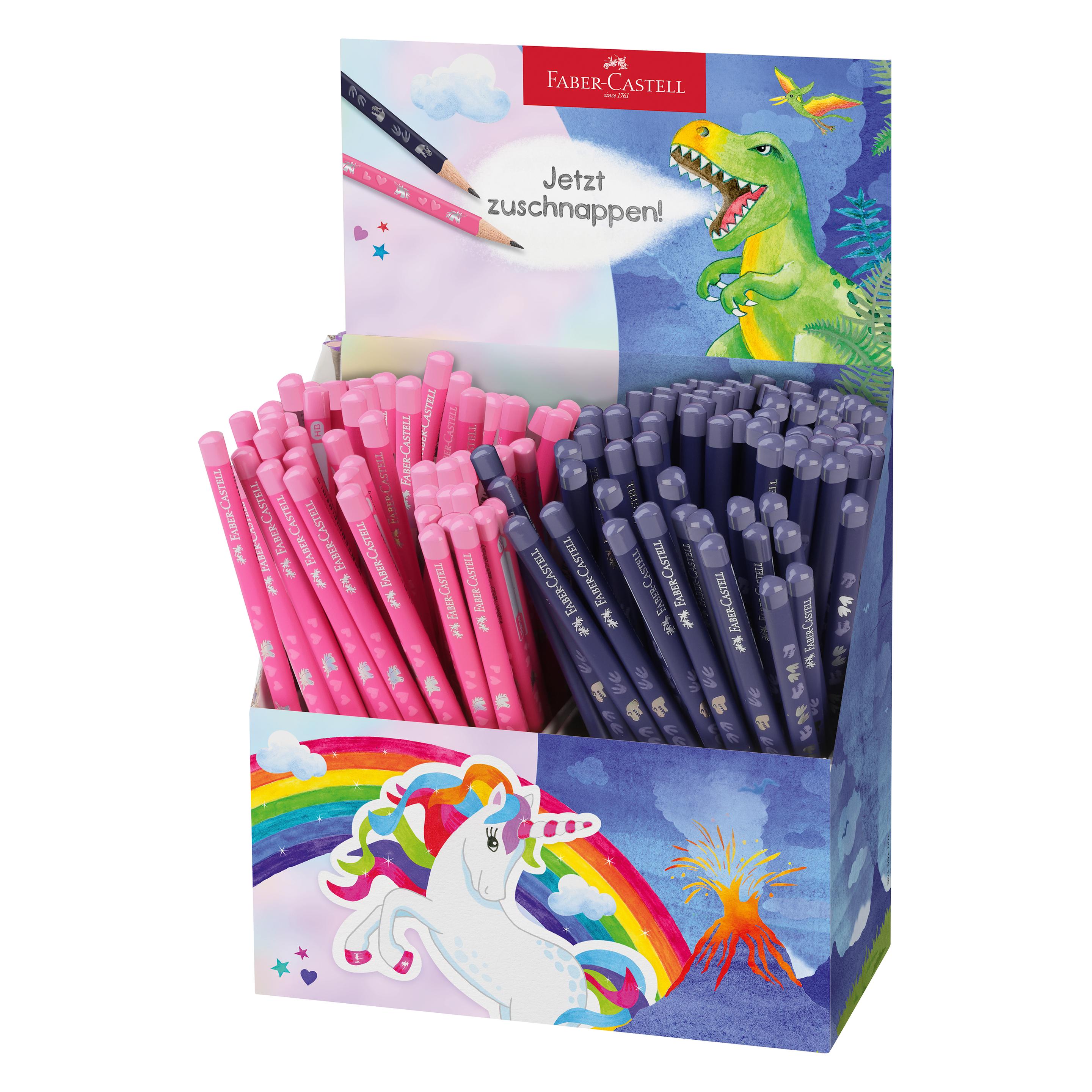 Faber-Castell Einhorn & Dino Bleistift HB 2x72 Köcher (HB, 144x) (111550)