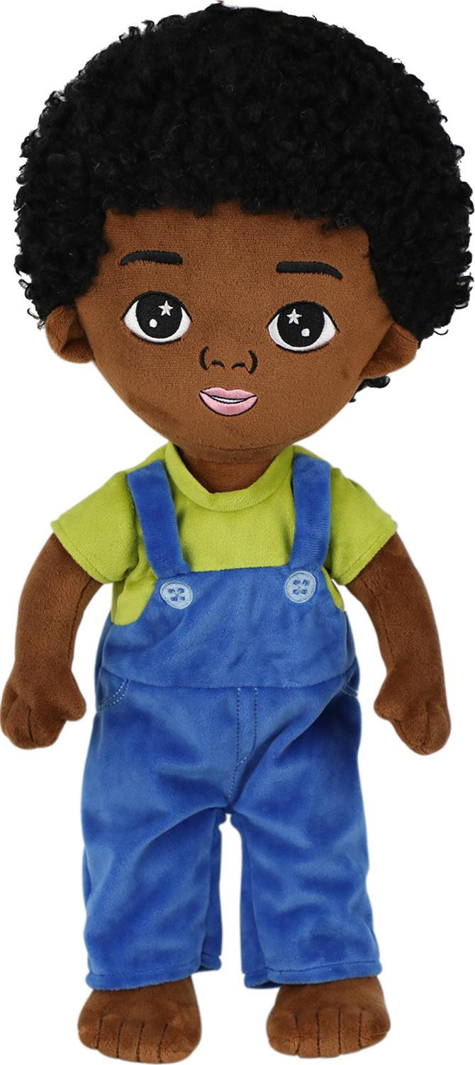 Gistuch Afro-stofpop Schattig jongetje met pluche afro-kapsel