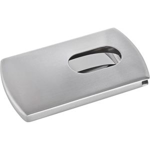 Sigel Visitenkartenetui VZ120 Snap, silber, für 12 Karten, Edelstahl matt