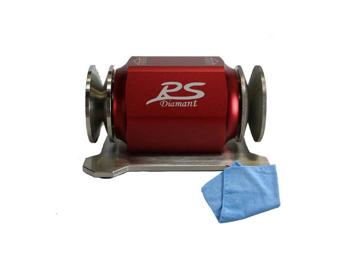 Duke-Handel Messerschärfer Rollenschärfer, Rollenschleifer inkl. Mikrofasertuch, mit Ballig/Konvex X-Schliff trocken oder schnellem Wasserschliff