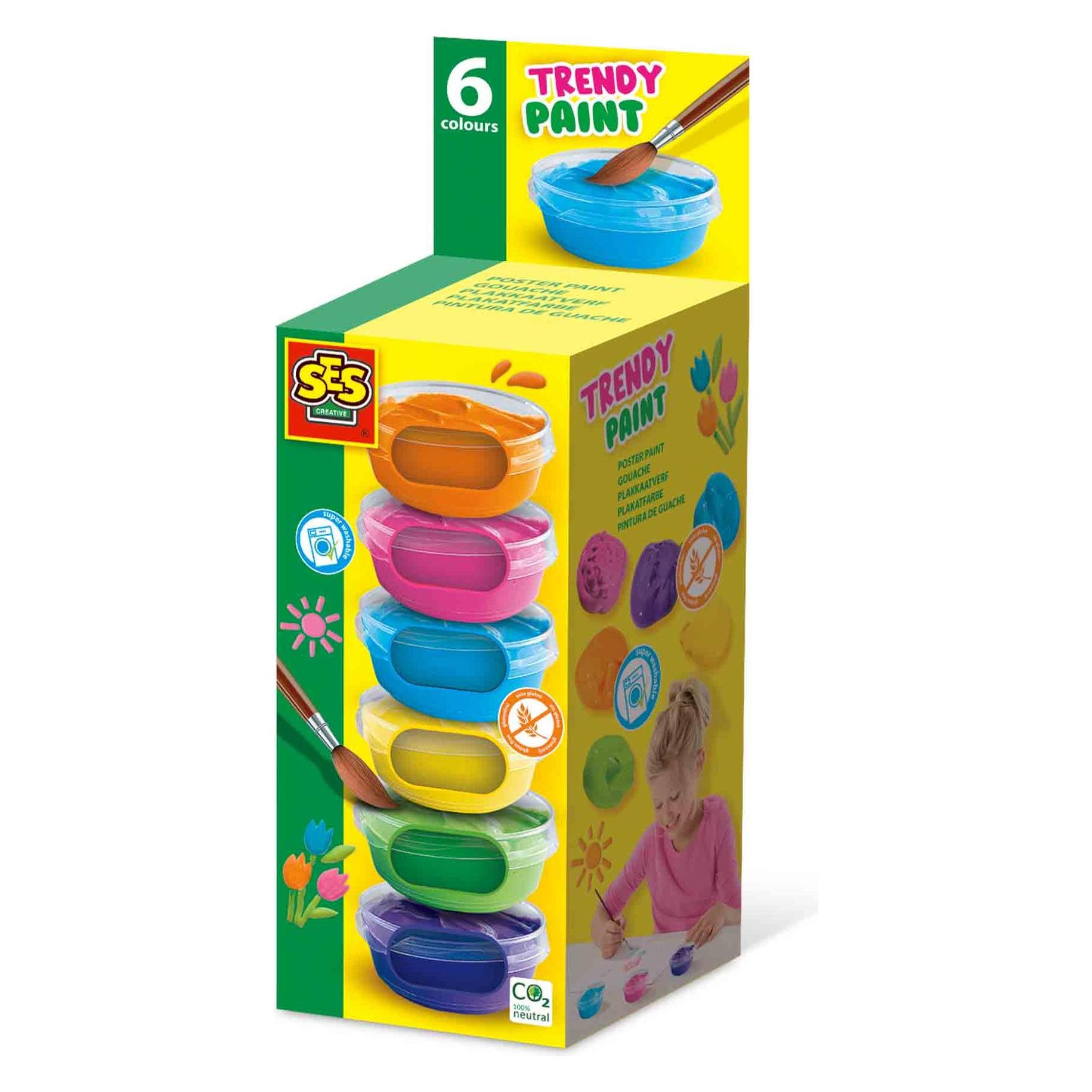 Ses 00382 Trendy Paint Plakatfarbe 6x45ml (45 ml) (00382)
