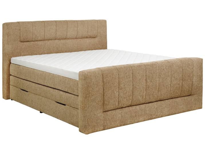 Boxspringbett KENOSHA Kunststoff 180 x 200 cm Taupe