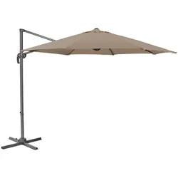 SVITA Ampelschirm Sonnenschirm Alu dreh schwenk Schirm Garten Terrasse Balkon Taupe