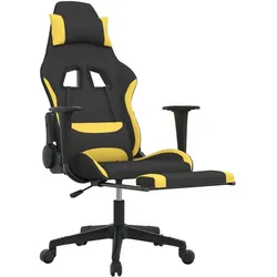 vidaXL Mavenia (Mit Fussablage), Gaming Stuhl, Gelb, Schwarz
