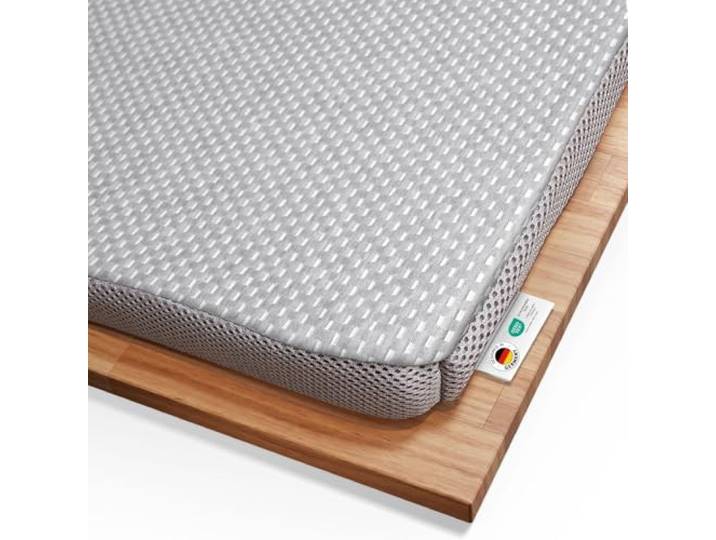 Topper 160x200cm, 6 cm Höhe, Ergonomische Memory-Schaum Auflage RenewON Testsieger 2021, Atmungsaktiv und feuchtigkeitsregulierend, Anti-Statischer Graphene-Bezug, Matratzen-Topper 160 x 200 cm
