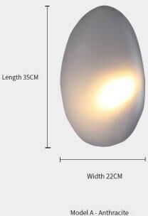 Top Demand Picks Nordic Design Color Glass LED Wall Lamp, Modern Sconce Lighting For Bedroom, Living Room, Hotel Corridor & Home Decor gray 4