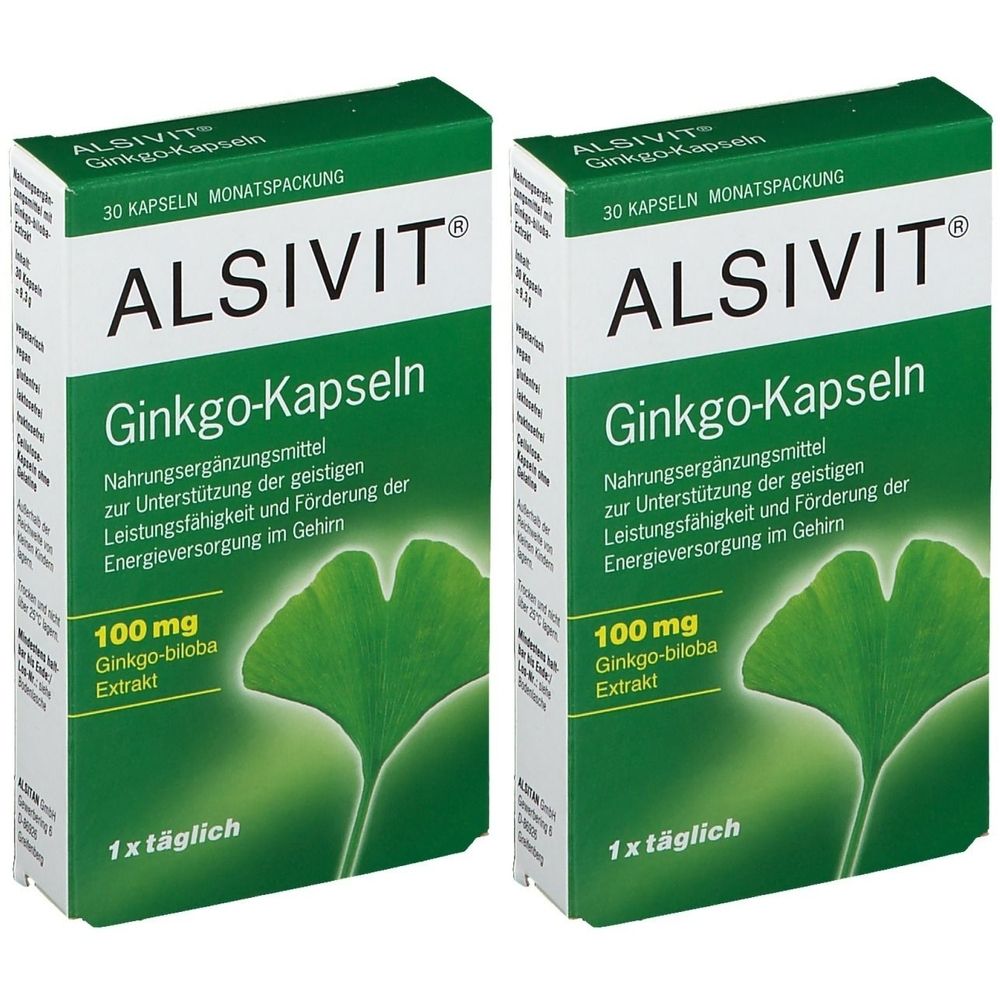 Ginkgo 100 mg Alsivit Kapseln 2x 2x30 St