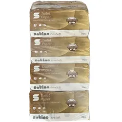 Satino PureSoft Premium Recycling-Toilettenpapier 3-lagig, 64 Rollen braun