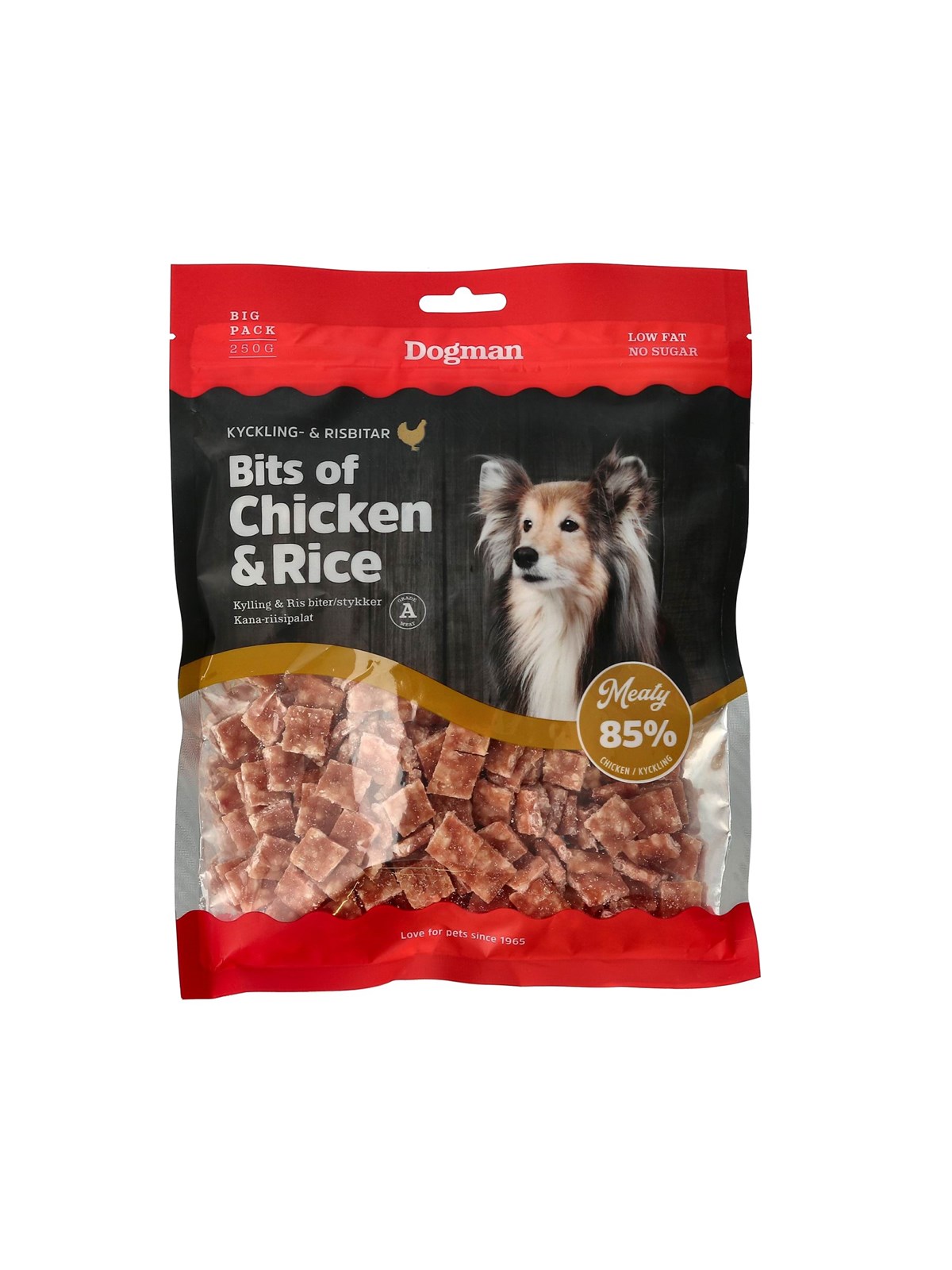 Dogman Hundesnacks Stückchen aus Huhn & Reis 250g