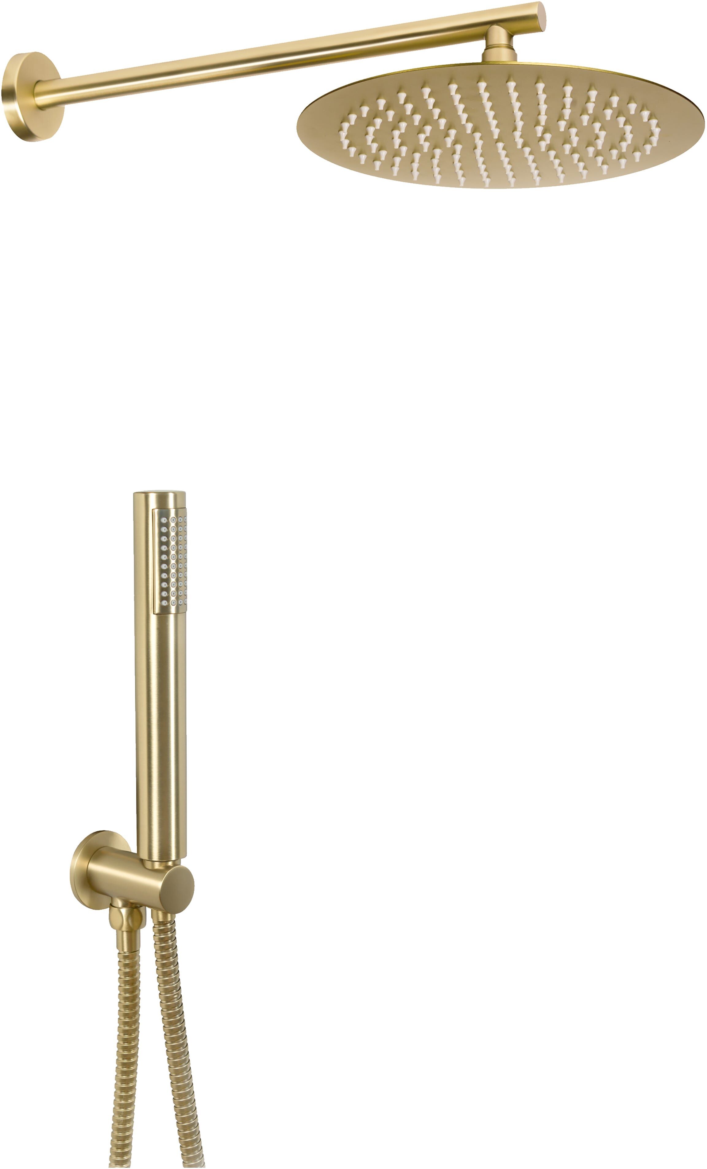 Aquapro KIT DOCCIA ACQUAPRO SINDIA ORO BRACCIO KIT DOCCIA ACQUAPRO SINDIA Ø 250 mm E DOCCETTA 1 GETTO