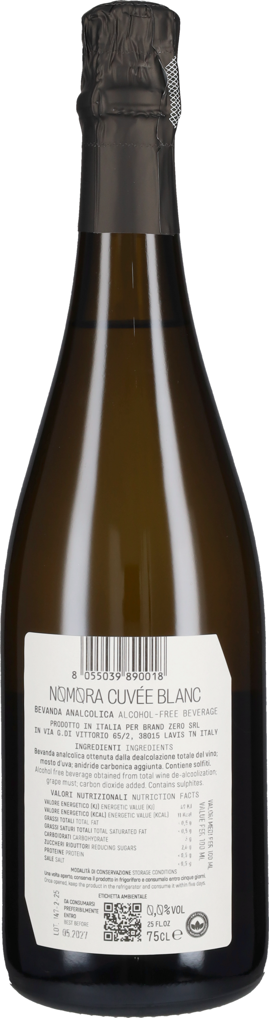 Spumante Alcol Free 'Cuvée Blanc' Nomora