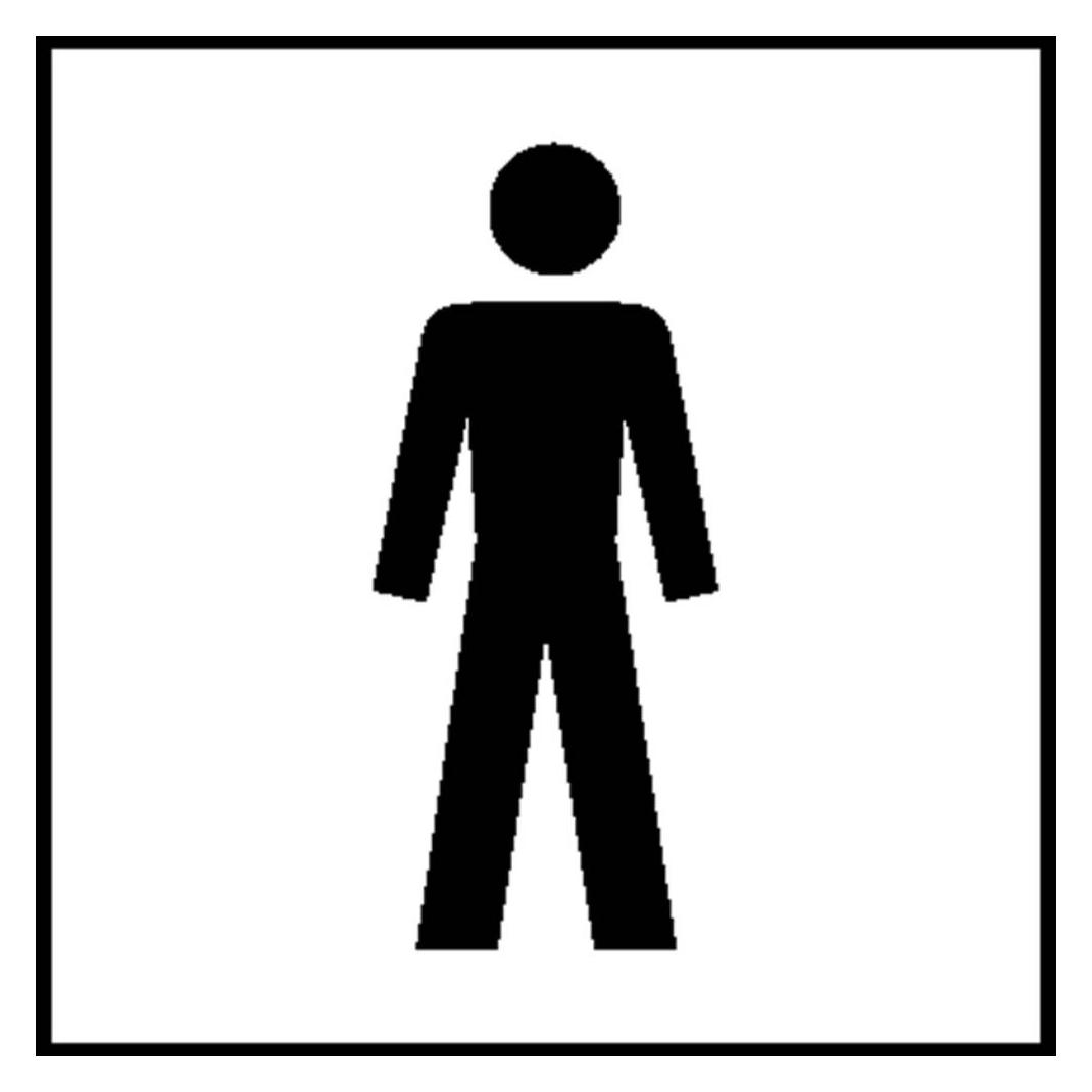 Wolk Türschild WC - Herren Kunststoff B x H 150 mm 1 St. (43.5881.10)