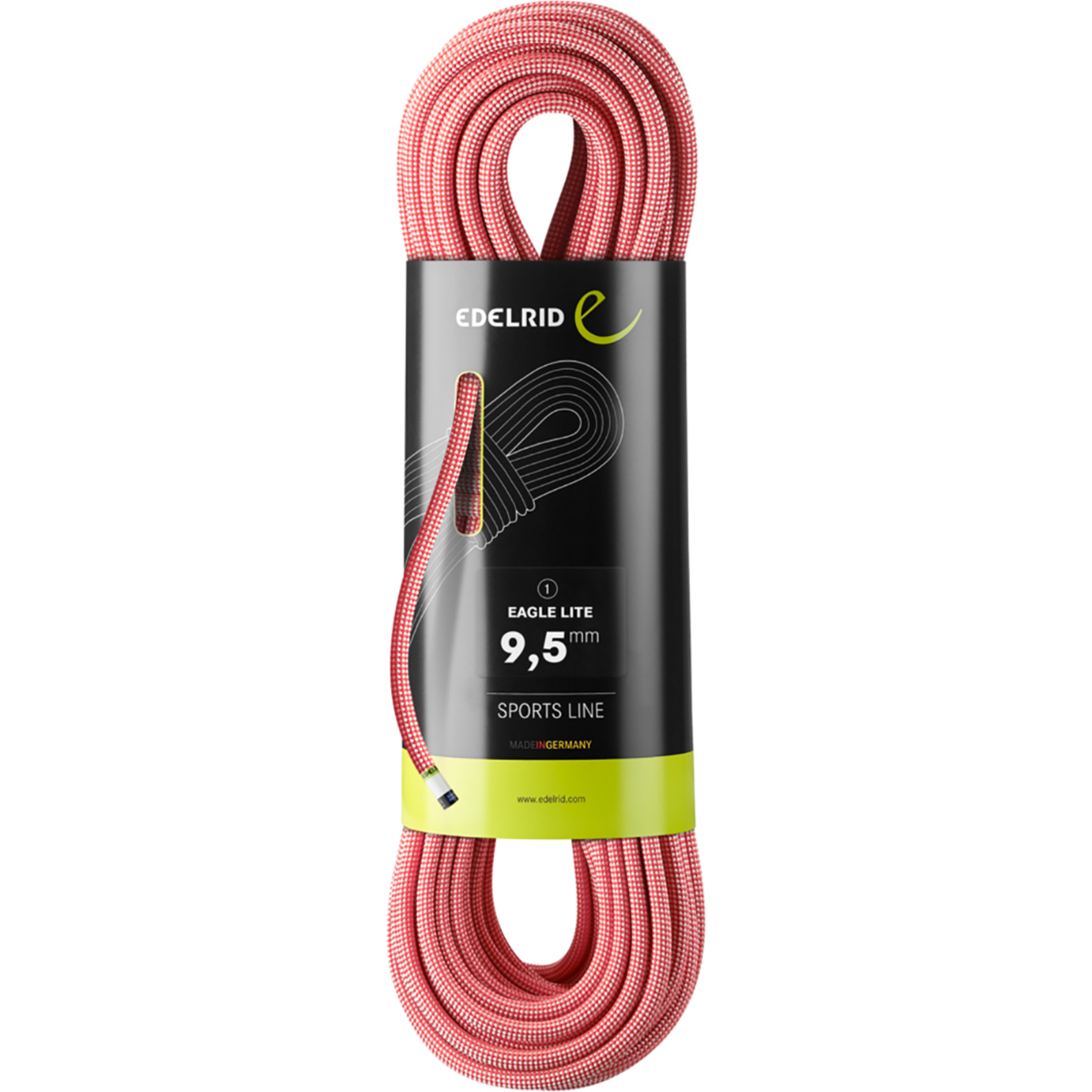Edelrid Eagle Lite 9,5 mm Kletterseil Kletterseile rot Größe 50M Sportklettern