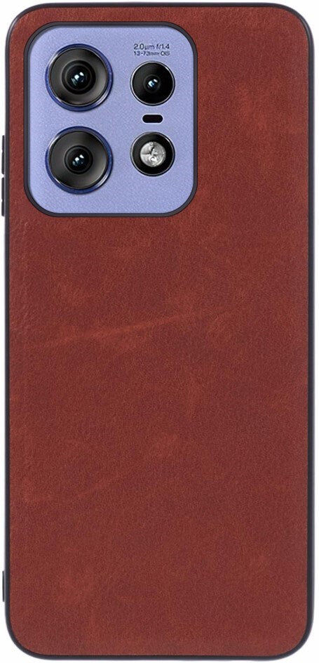 Motorola Edge 50 Pro - EIDERWOOD Kunstlæder Bagside Cover - Brun