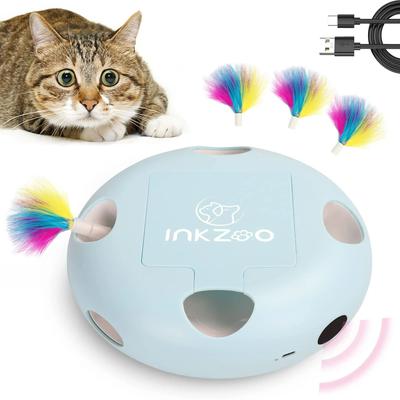 Uplift Essentials Smart Interactive Mice Whack A Mole Cat Toy blue