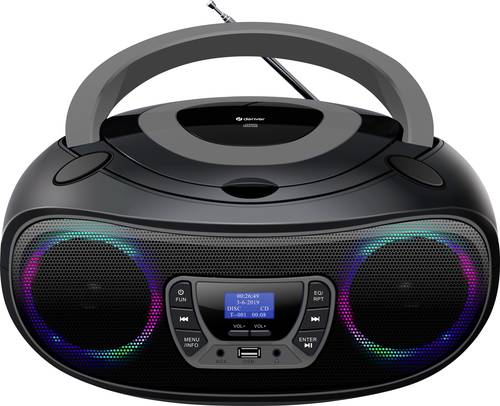 Denver TDB-212GR CD-Radio DAB+, DAB, FM AUX, USB, Bluetooth, CD Schwarz, Grau