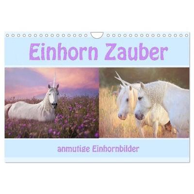 Einhorn Zauber - anmutige Einhornbilder (Wandkalender 2027 DIN A4 quer), CALVENDO Monatskalender
