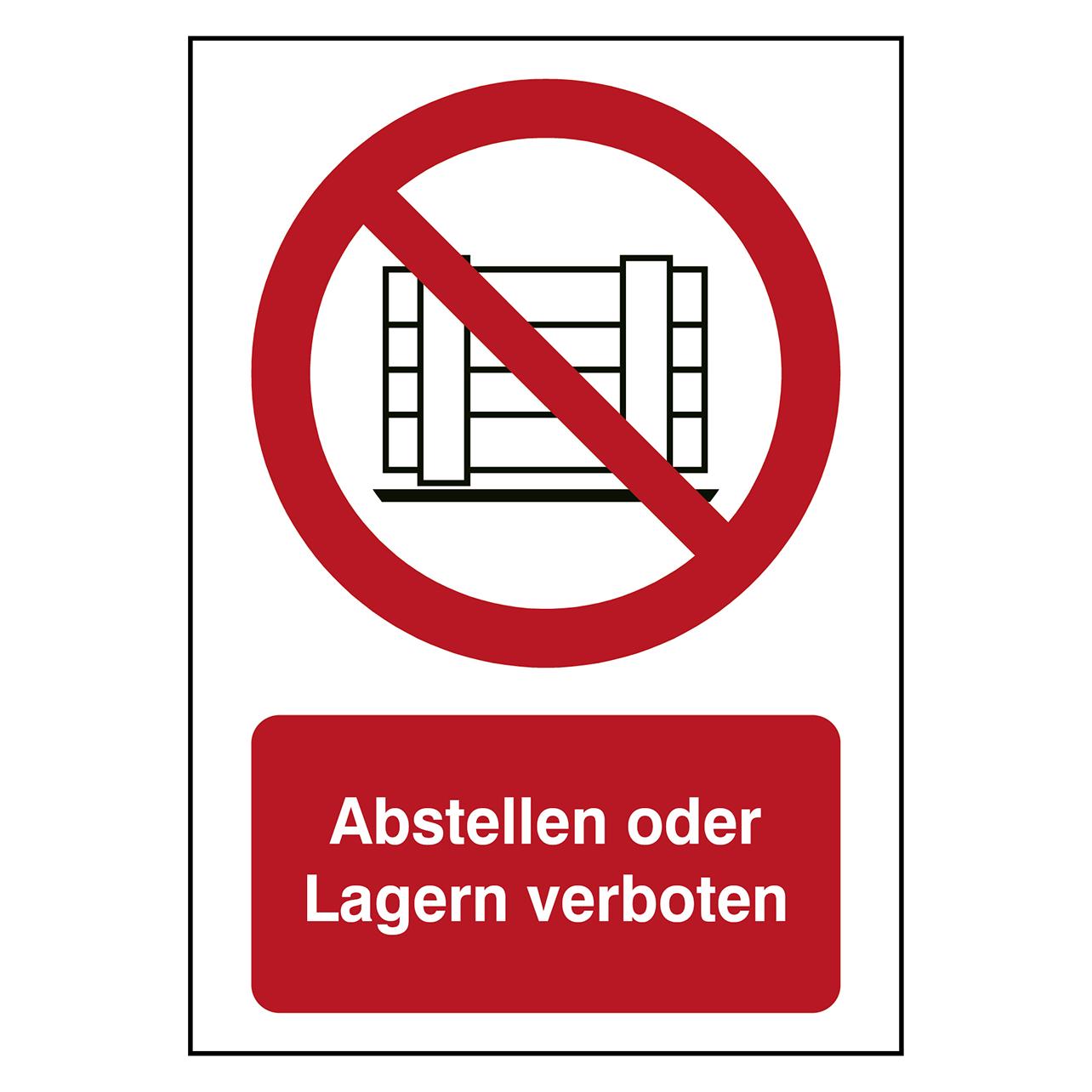 Brady ISO 7010 PIC P023 B-7525 ISO 7010 Zeichen - Abstellen oder Lagern verboten Aluminium Rot (824922)