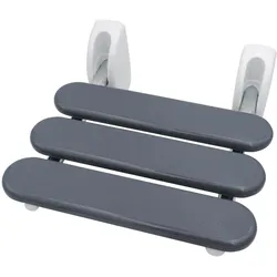 Ridder, Badewannensitz + Duschhocker, Duschklappsitz Sitzfläche grau (130 kg)